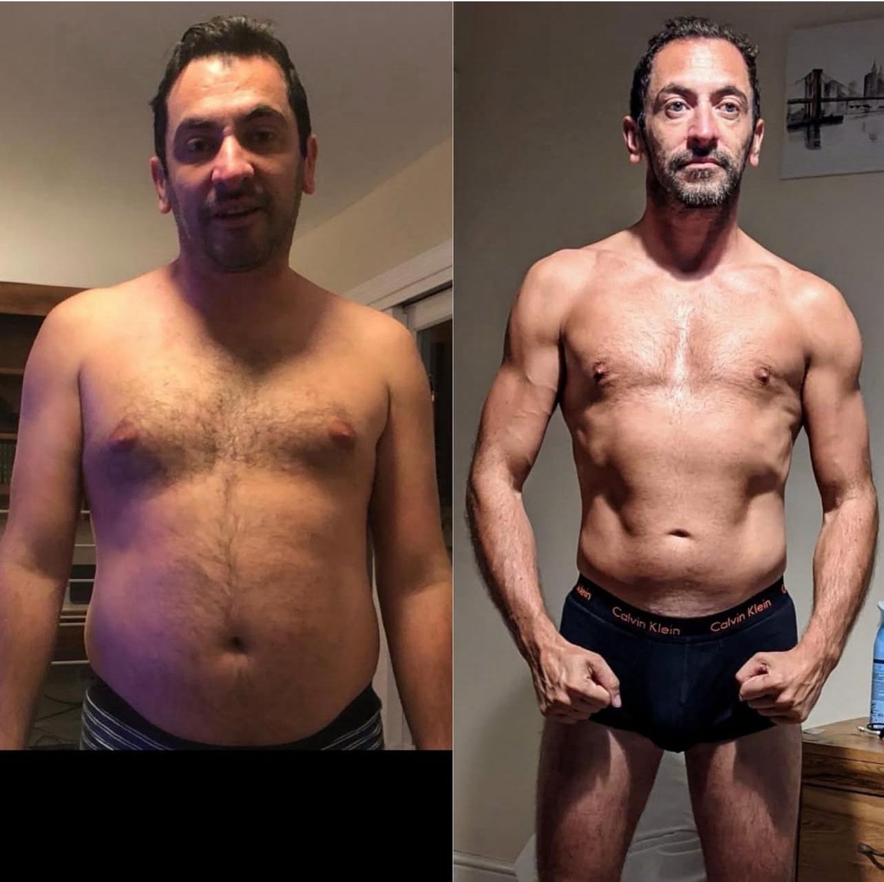 Ahmed before and after body transformation with Fitty