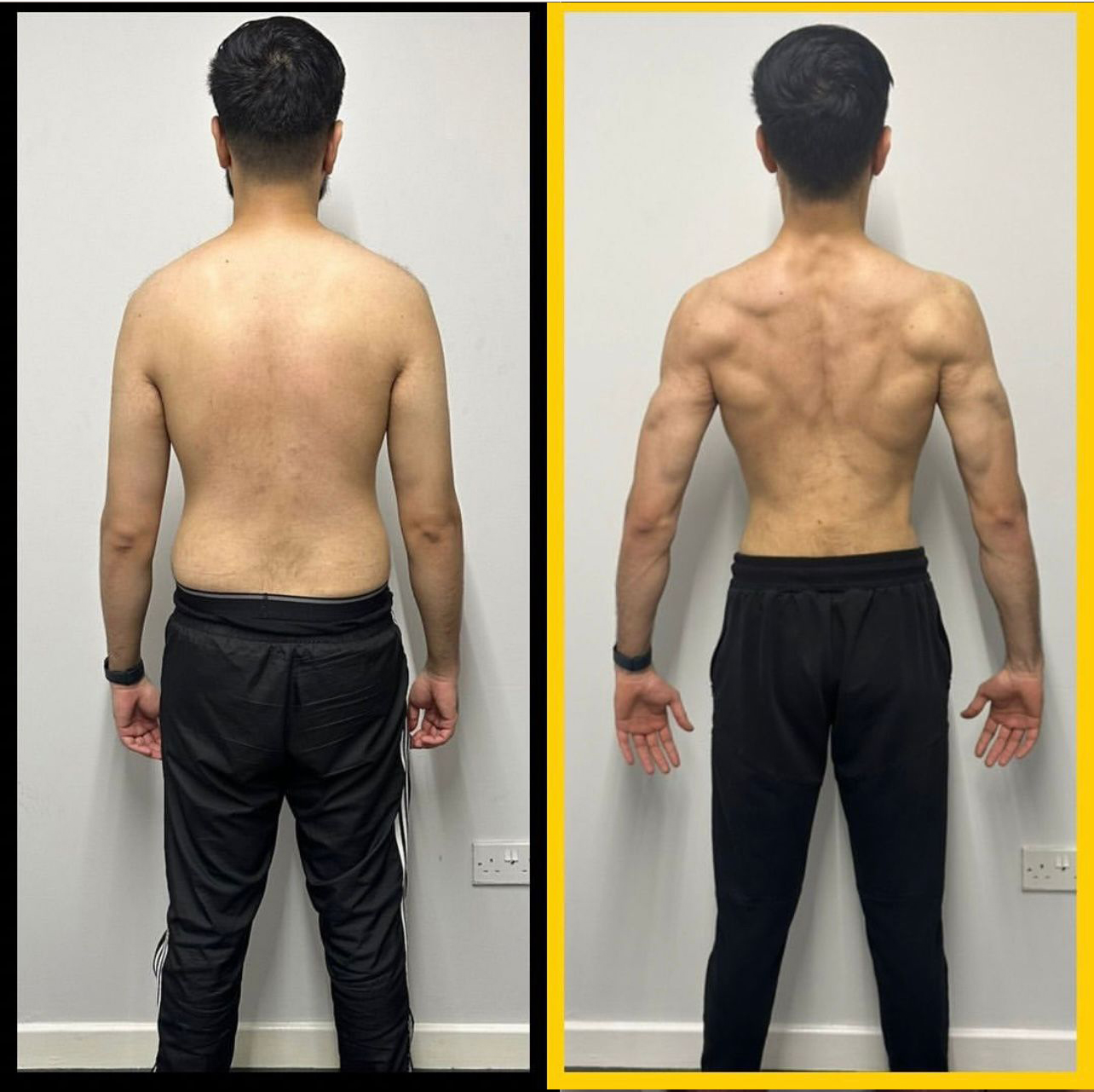 Ajmal before and after body transformation with Fitty
