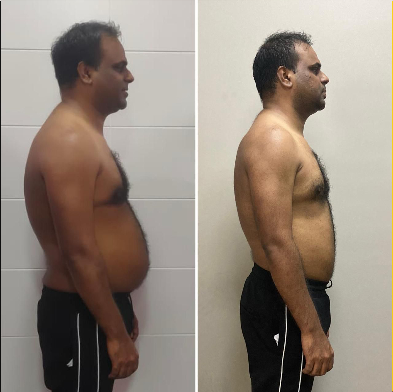 Aurangazeeb before and after body transformation with Fitty