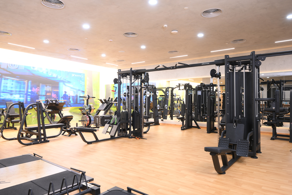 Cable machine training area at Fitty